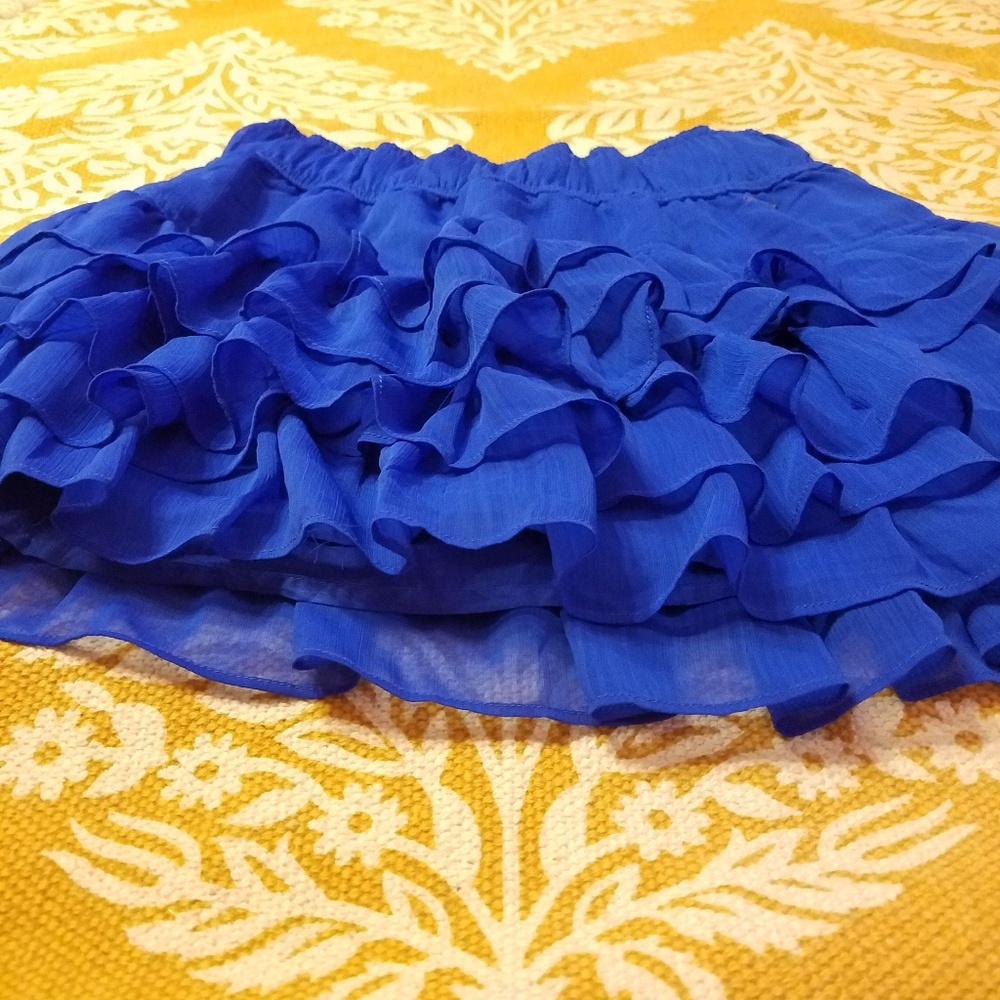 Royal Blue Ruffle Skirt